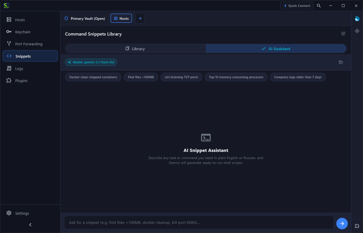 Shellit Gemini AI Snippet Chat Assistant
